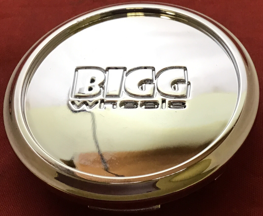 ONE NEW BIGG WHEELS CENTER CAP EMR0406-CAP SG0010 LG1001-51 CHROME 2 3/8