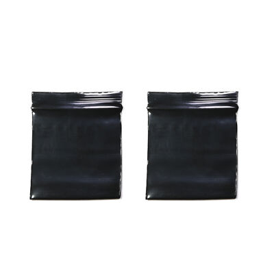 100 Sacchetti Piatti Neri Poly QuickQlick™ 4x5 Cm - Per Alimenti, Piccoli Oggetti, Sigillabili