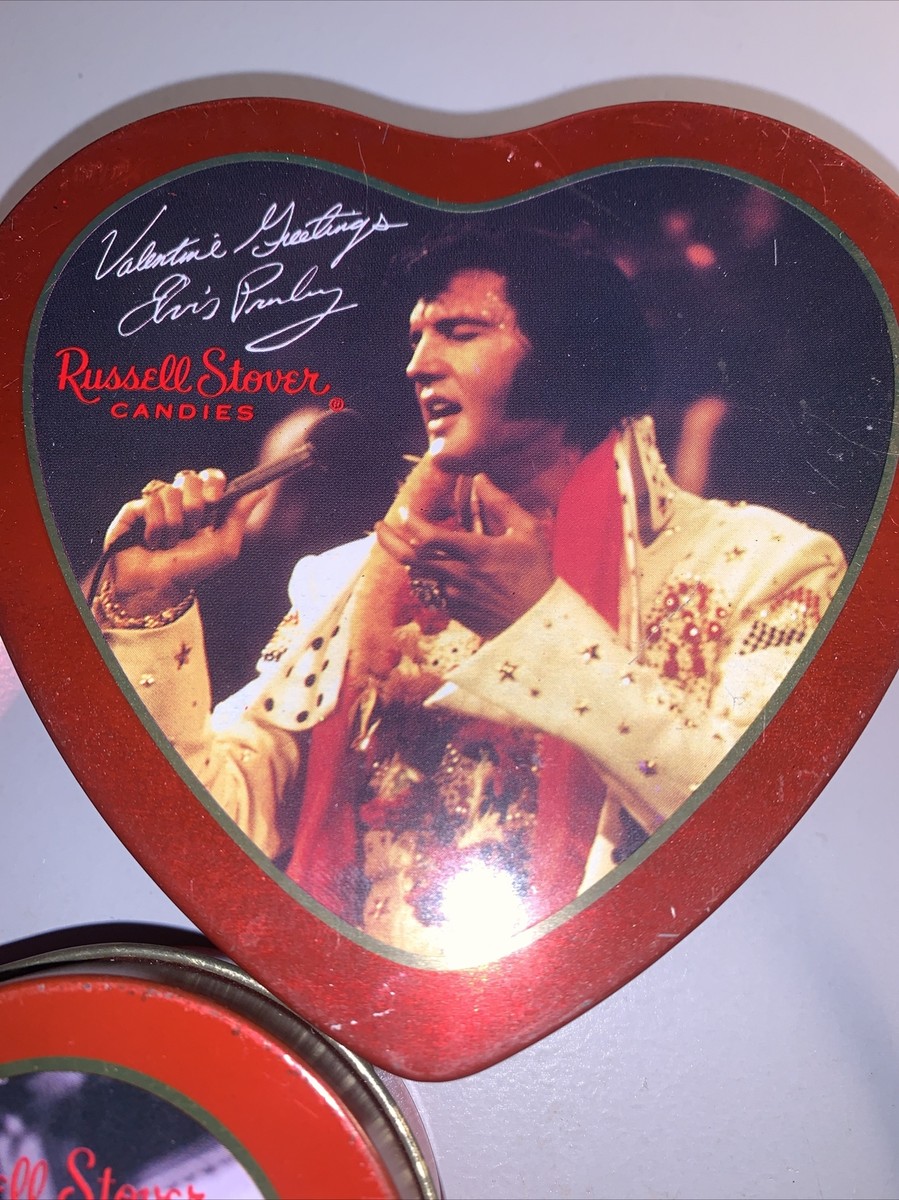 Elvis Presley Russell Stover Candy Tins Lot 3 Heart Vintage 1997