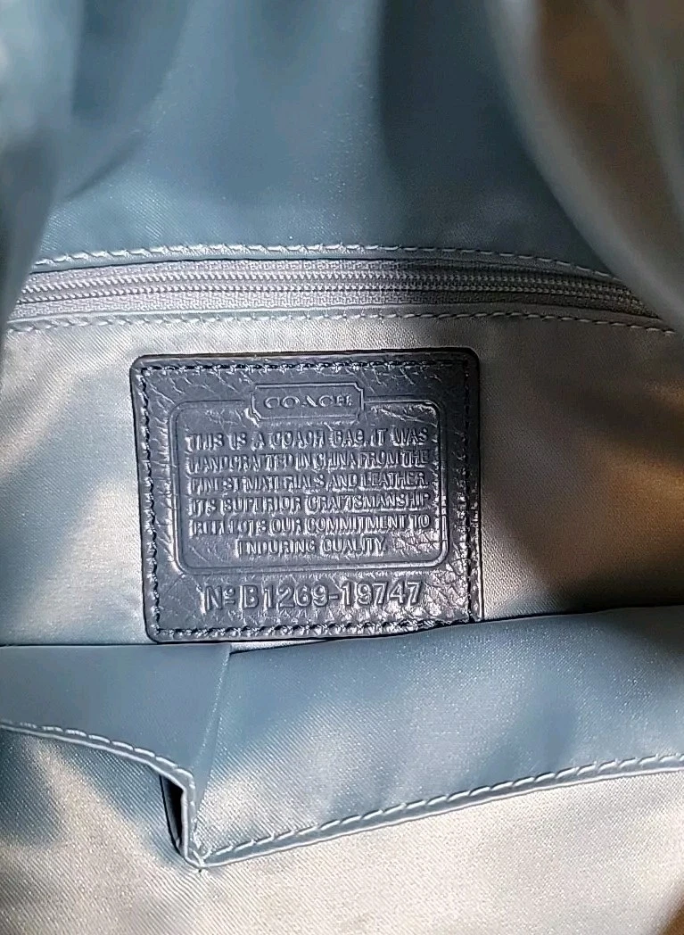 Borsa a tracolla Coach Kristin Ltd Ed Denim pelle intrecciata blu usata in ottime condizioni