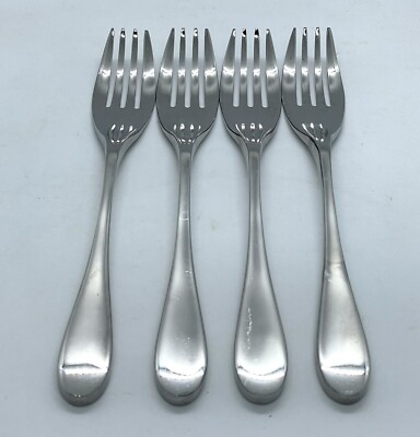 (4) Knork Original Glossy Stainless Dinner Place Fork Lot ~ 7 5/8 