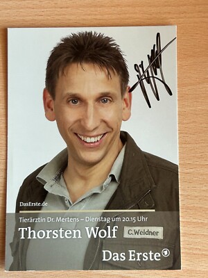 Thorsten Wolf Tierärztin Dr. Mertens Autogrammkarte original signiert #S15072