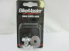 NEW - Bikemaster Motorcycle 6MM Silver Tie-Down CARGO HOOK BOSS PAIR 151972 NOS