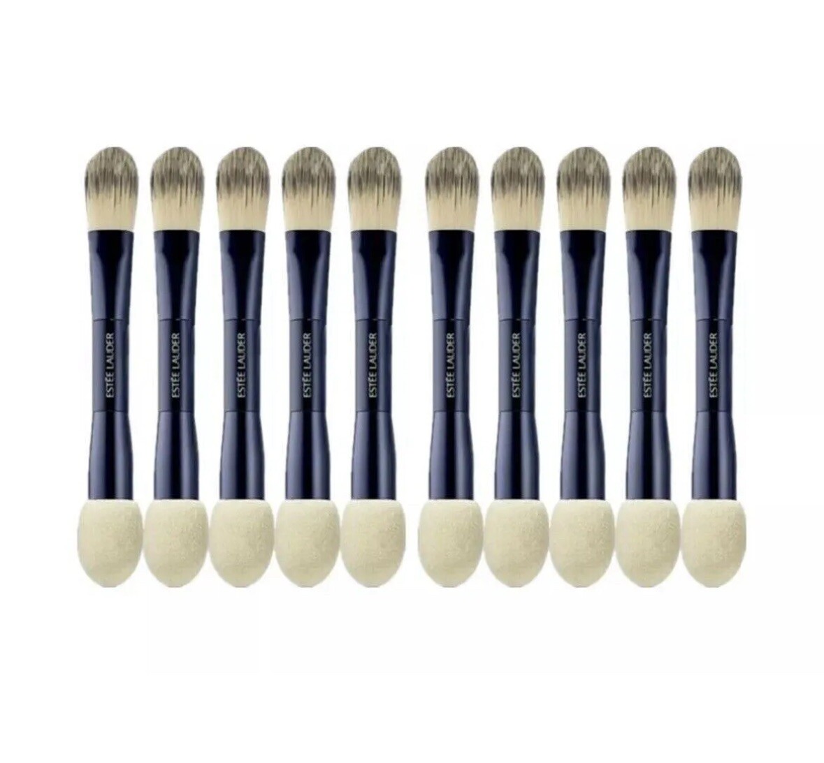 Lots 10 x Estee Lauder Double Ended Dual Foundation Brush + Sponge