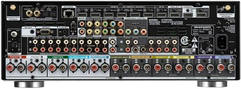 Marantz SR6015 9.2 CH 8K AV Receiver with HEOS Built-in Voice Control⭐Tracking⭐ - Image 4 of 4