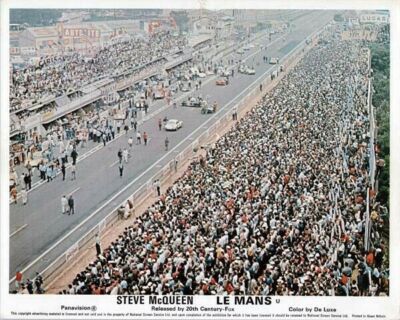 Le Mans 1971 overview of circuit de la Sarthe with cars lining up 8x10 photo