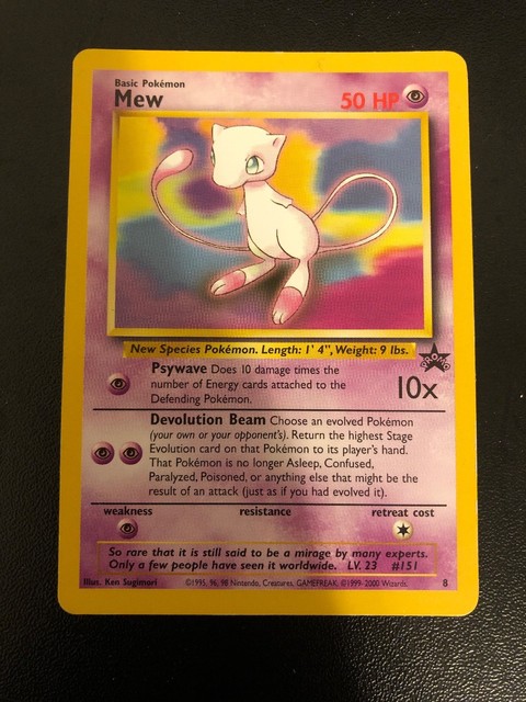 1995 #8 Promo Card MEW pokemon Card for sale online