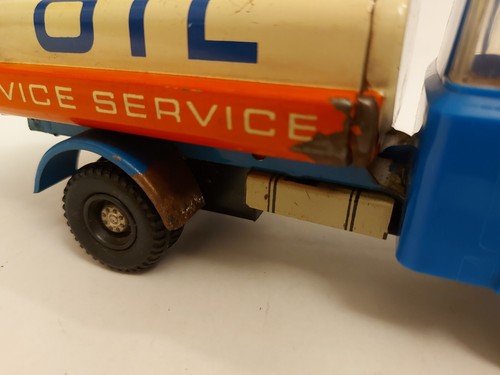Vintage MSB Oil Service Plastic & Tin Friction Truck Toy Germany DDR 70s - Picture 13 of 16
