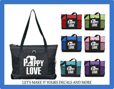 PUPPY LOVE DOG LOVERS CUSTOM TOTE PURSE TRAVEL SPORTS SCHOOL GYM DIAPER BAG NEW