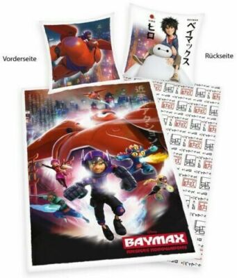 Baymax Bettwäsche 135x200 + 80x80 cm Disney Renforce Wendebettwäsche 2 teilig