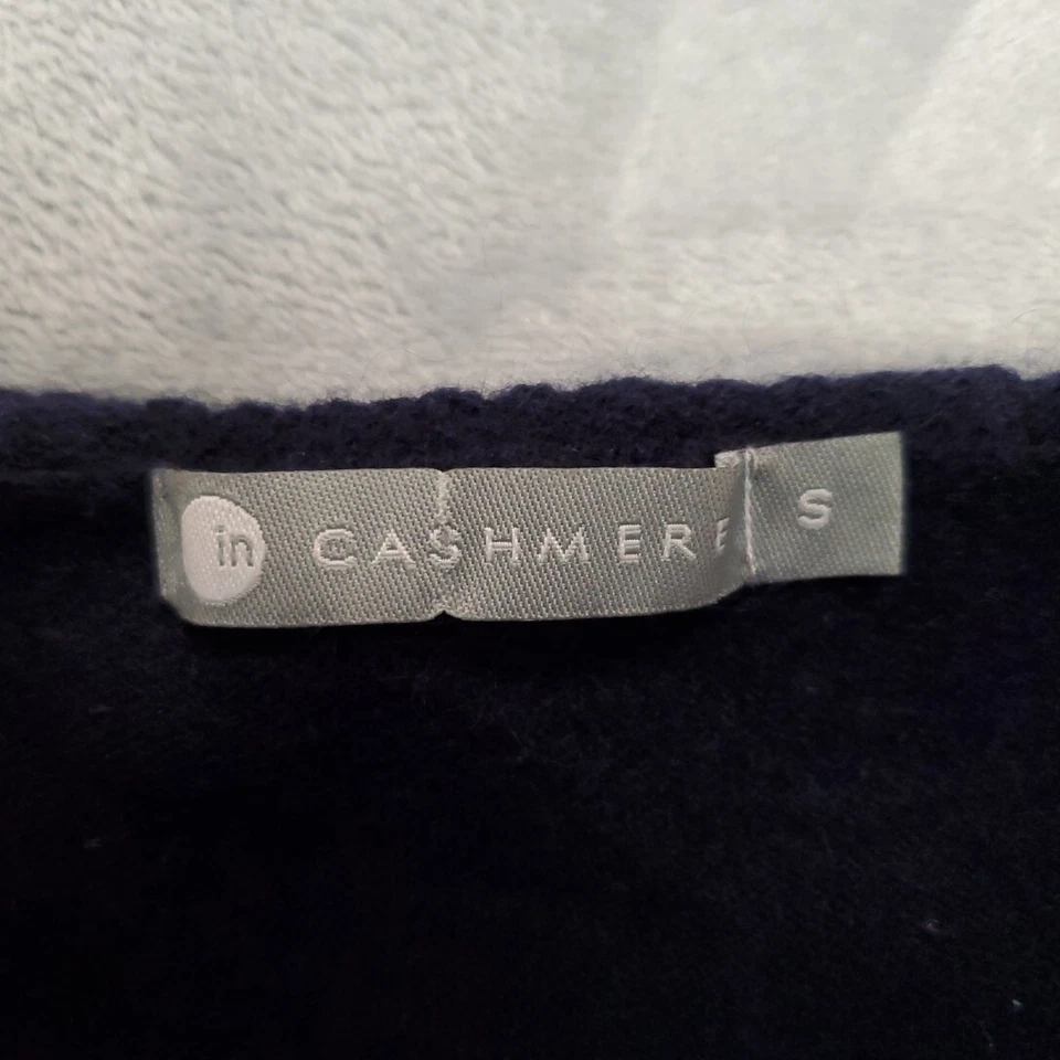 Suéter de cachemir para mujer pequeño azul 100 % lana de cachemir clásico cuello redondo pulóver Foto 4 de 4