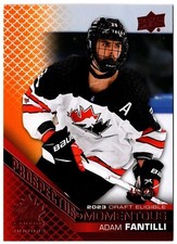 2022 UD Team Canada Prospectus Momentous Electric Orange ADAM FANTILLI PM-11 /75