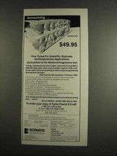 1984 Borland International Turbo Pascal Version 2.0 Ad