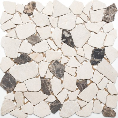 Marmor Bruch Steinmosaik Naturstein Braun Creme Boden Bad Wb44 30 190 1matte Ebay