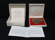 1974 The Franklin Mint  3" Bronze Calander Art Medal Orig Pack COA #1141