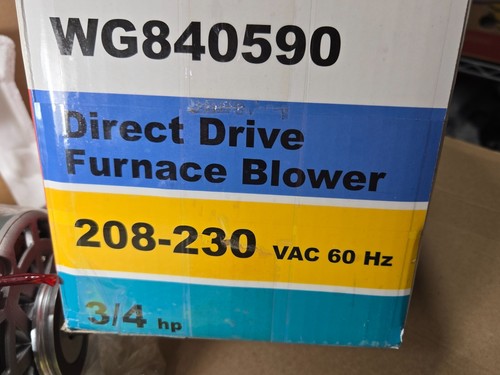 OEM WG840590 Direct Drive Furnace Blower Motor, 3/4 HP, 203-230V, 1075 RPM, 3 Sp - Picture 8 of 13