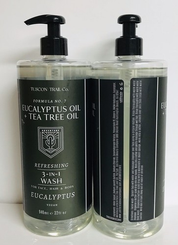 2 Bottles Eucalyptus 3-in-1 Refreshing Wash with Tea Tree Oil 32 fl oz Each - Picture 2 of 2