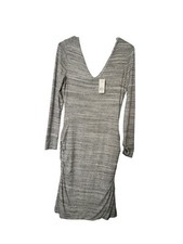 Banana Republic Stretch Jersey V-Neck Long Sleeve Shirred Ruched Dress NWT Small