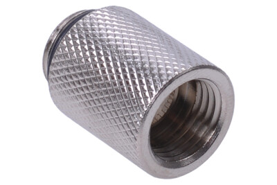 Verlängerung G1/4 auf G1/4 25mm - gerändelt -  silber vernickelt