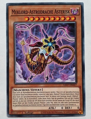Yugioh 2x Meklord-Astrodrache Asterisk LED7-DE027 Legendary Duelists Rage of Ra