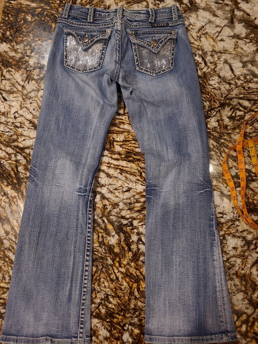 Cowgirl Tuff Co Womens Jeans Jazzy Bootcut Blue Denim Zip Fly