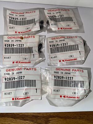 6-NOS Kawasaki Body Panel Screw Rivet Scrivet Ninja ZX-6R ZX-12R