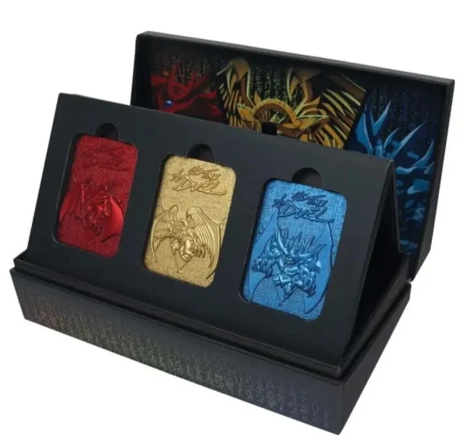 Yugioh Egyptian God Limited Edition Metal Card Collection Slifer Ra Obelisk New - Image 2 of 3