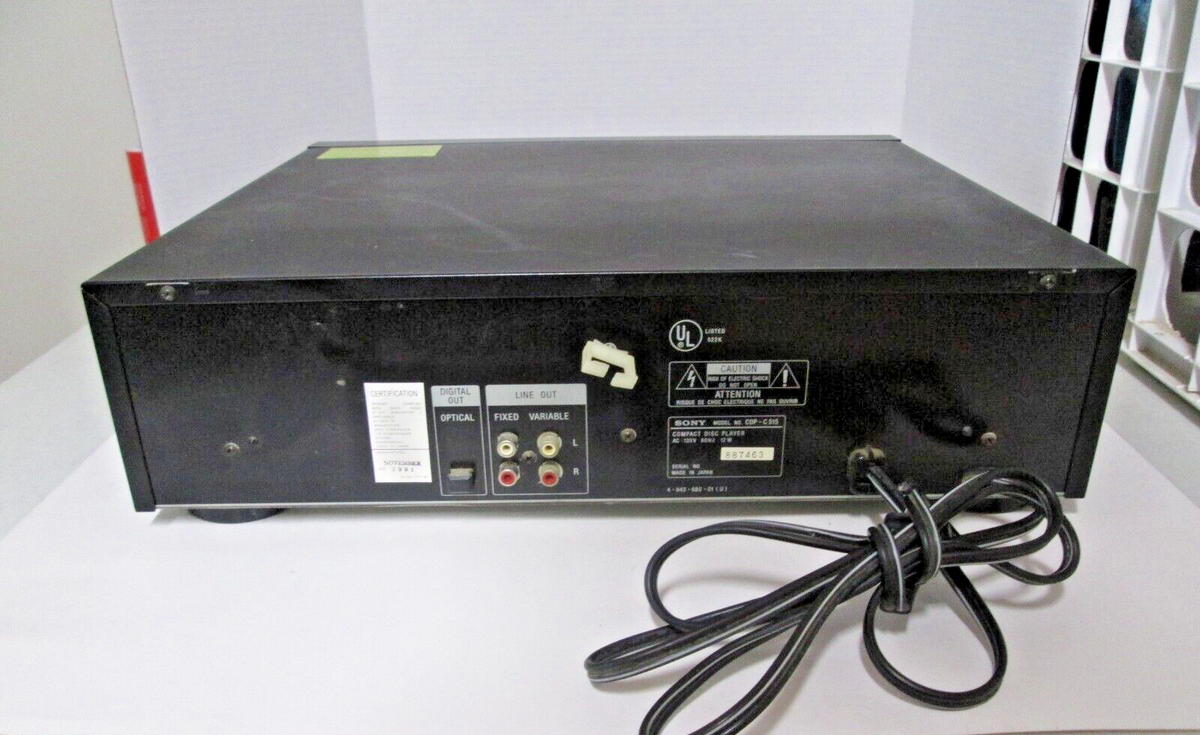 Sony Cdp-c515 5 CD Changer Carousel Player With Cables for sale