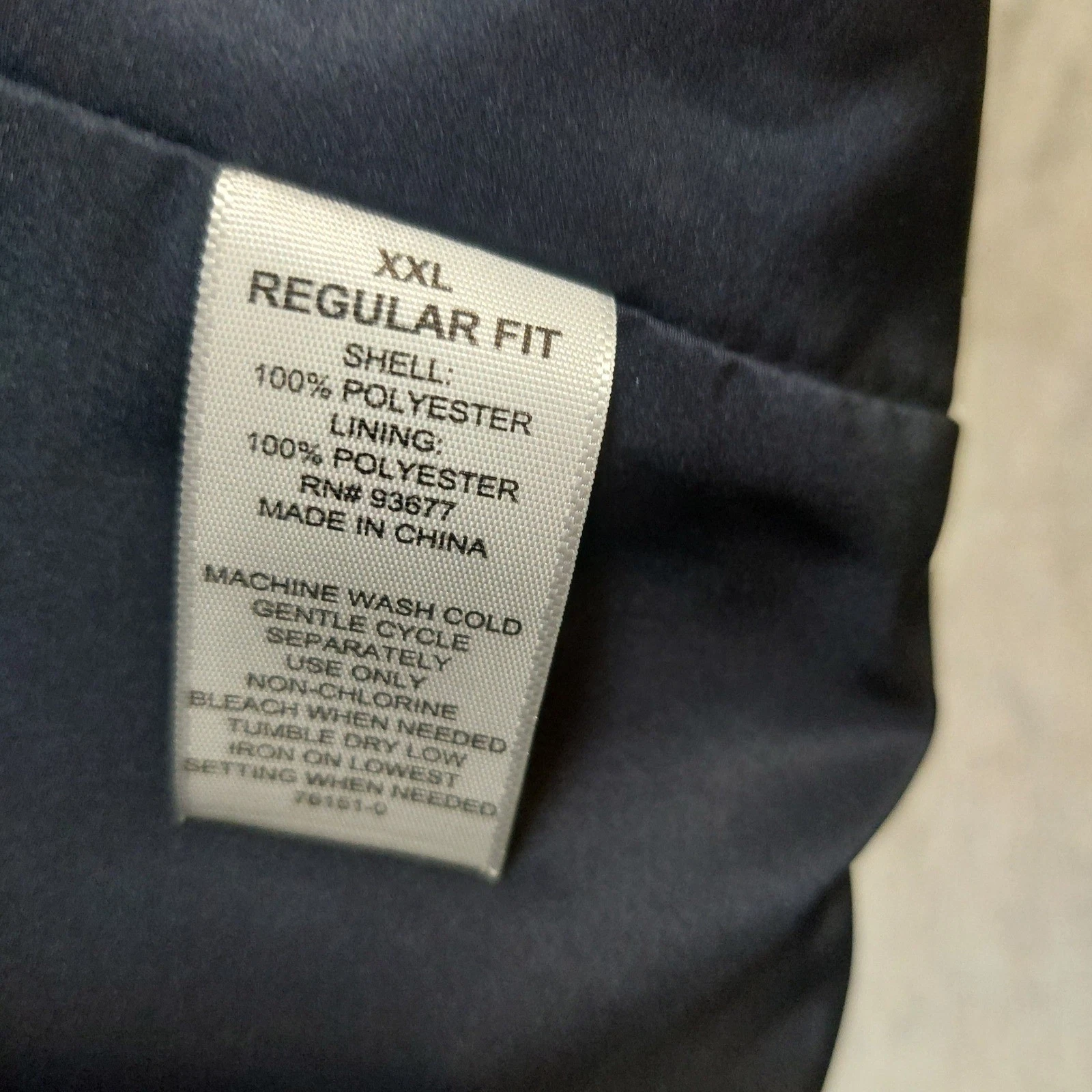 Stafford Rain Coat Men XXL Navy Blue Regular Fit Solid Button Front Lined New image 10