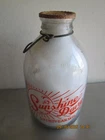 Vintage Sunshine Dairy Glass Gallon Milk Bottle Sheboygan Wis. With Cap