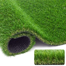 1.38" Artificial Turf Grass,4FT x 6FT Fake Grass Rug Indoor Outdoor,Realistic...