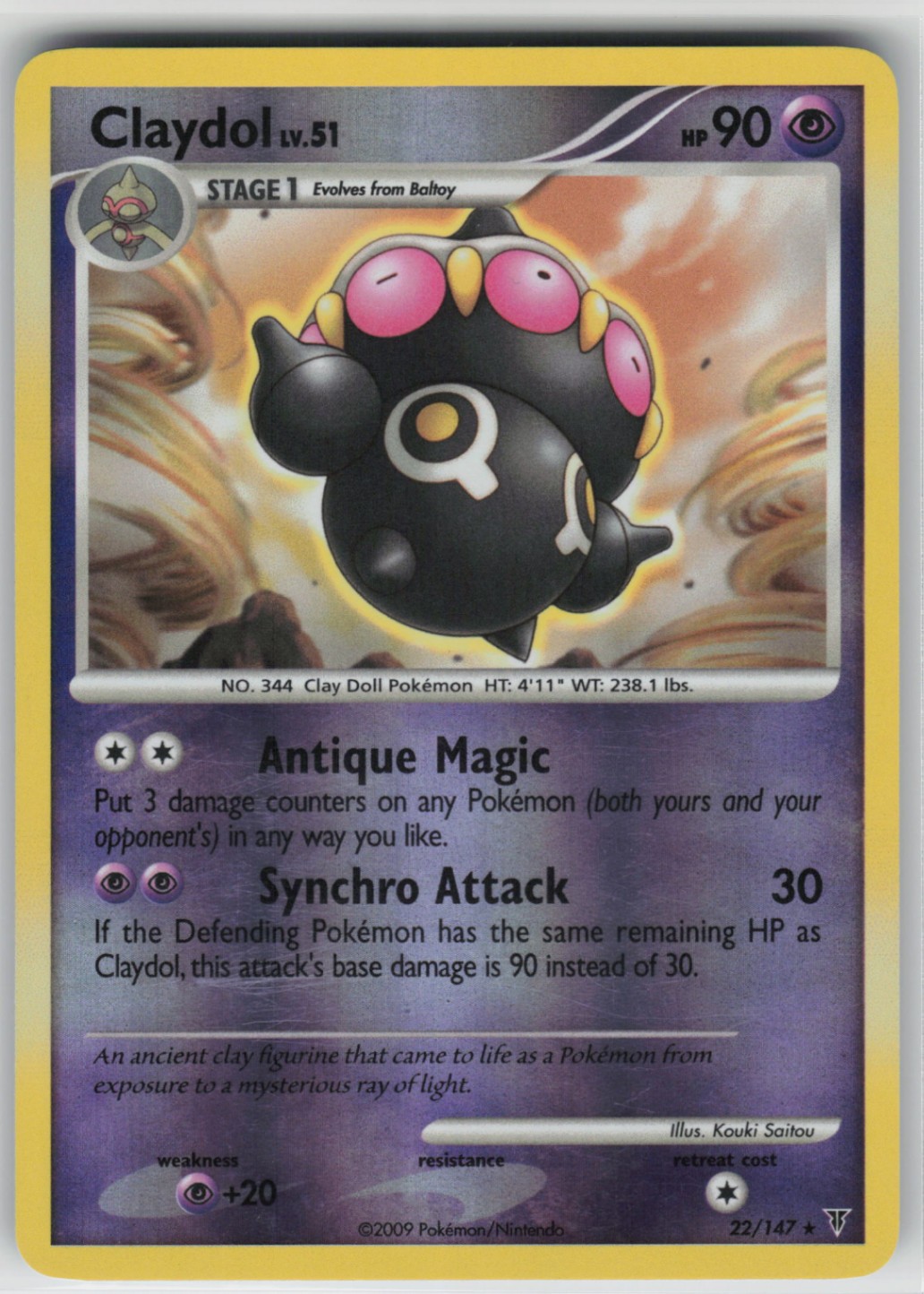 Pokemon TCG Claydol 22 Supreme Victors Rare card Reverse Holo NM