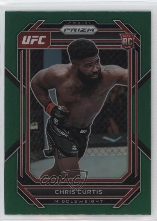 2023 Panini Prizm UFC Green Prizm Chris Curtis #105 lq6