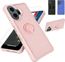 For TCL NxtPaper 70 Pro 5G Case Pink Ring Stand Screen Protector Phone Cover