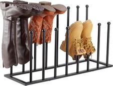 Boot Rack Organizer for Tall Boots, 8 Pairs Metal Free Standing Shoe Boots Ra...
