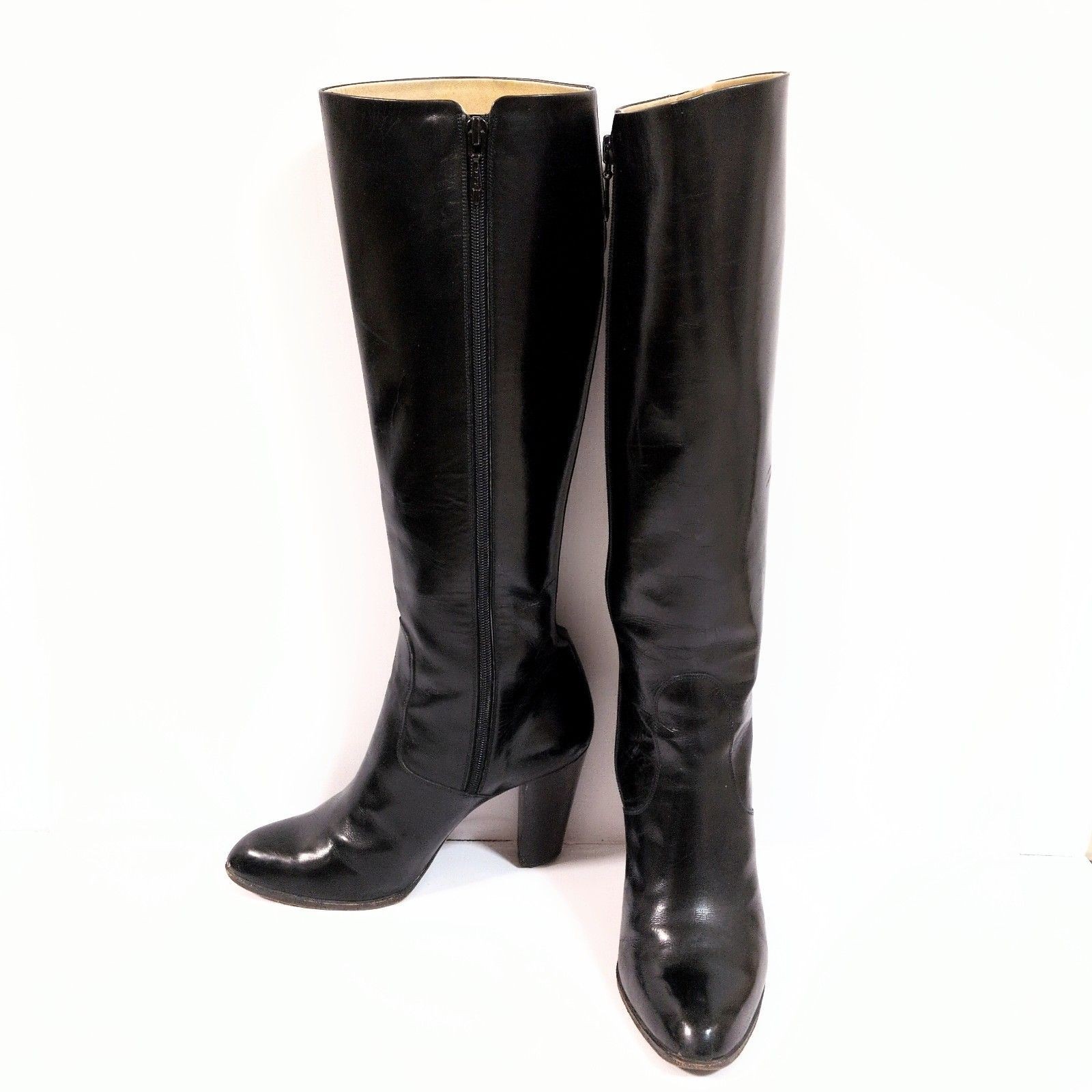 Saint Laurent Long Boots Shoes EU 35.5 US 5.5 Leather Black Authentic thumbnail 23