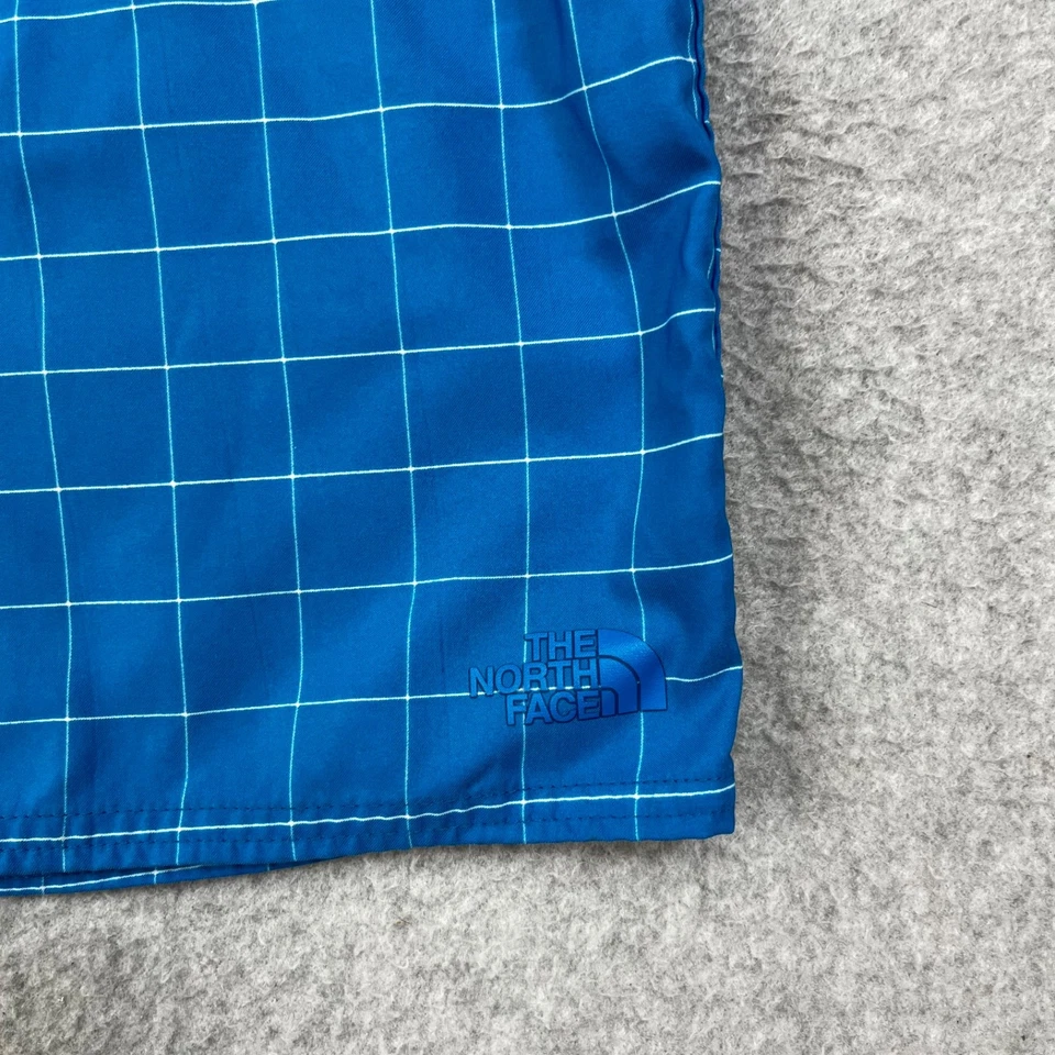 Pantalones cortos de natación The North Face para hombre 32 azul patrón de rejilla playa Foto 3 de 4
