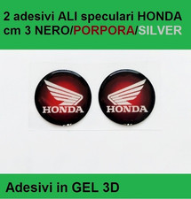 2 adesivi HONDA GEL 30.mm Resinati morbidi scritta stemma logo 3D per Auto Moto