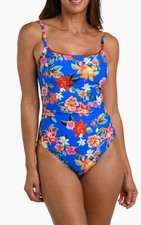 La Blanca Modern blue floral One-Piece Swimsuit size US 12