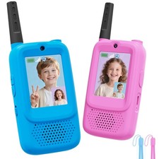 Video Walkie Talkies for , 2-Pack Rechargeable Walkie Talkies with HD , Voice...