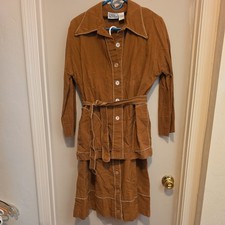 LADIES VINTAGE 50'S 60'S TWO PIECE CAMPUS CASUAL SKIRT SET Western Cowboy Boho