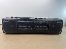 Sharp WQ-268E stereo radio cassette player twin deck spares repairs vintage
