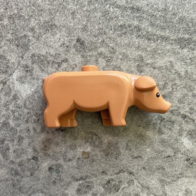 Lego Flesh Pig with Black Eyes and White Pupils Animal Minifigure Big Figure