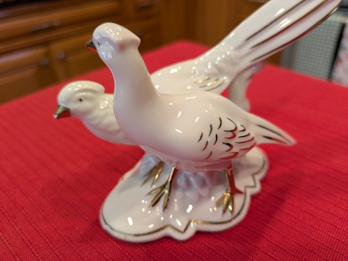 PAIR MCM GEROLD PORZELLAN NO ZONE ERPHILA ROADRUNNERS / PHEASANTS "STUNNING" - Picture 3 of 8