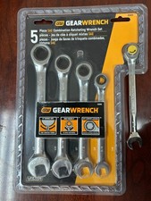New Gearwrench 5 Pc Sae Combination Ratcheting Wrench Set 93005