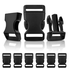 20Pack 1 Inch Curved Side Release Plastic Buckles for Backpack Strap, Paracor...