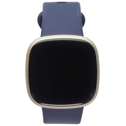 Fitbit Versa 3 Smartwatch (FB511) - Doré Étui / Bleu Infini Bandes (Complet Set - Photo 2 sur 4