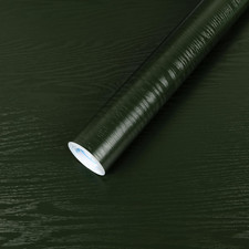 Dark Green Peel and Stick Wallpaper Wood Grain Contact Paper Faux Wooden Look Se