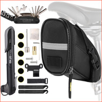Fahrrad Satteltasche Reparatur Set 16-In-1 Multitools Pumpe Reifenheber