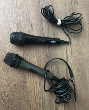 Lot of 2 Wired Handheld Microphones for Vocal Karaoke - Untested